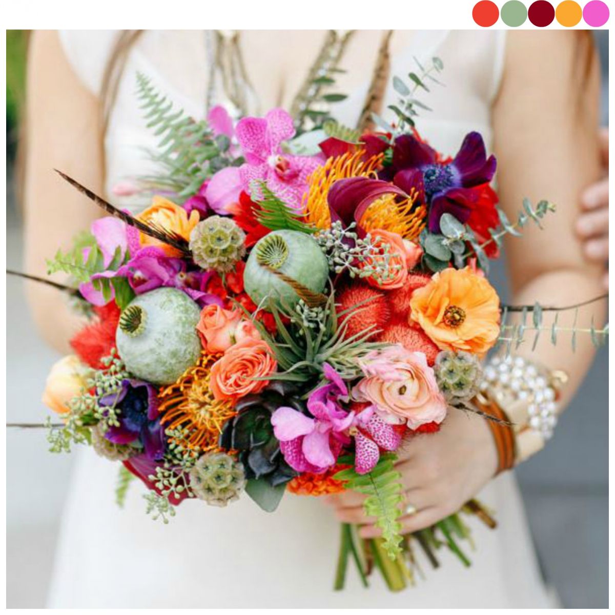 Bohemian Dreams Exotic Wedding Bouquet | AllFreeDIYWeddings.com