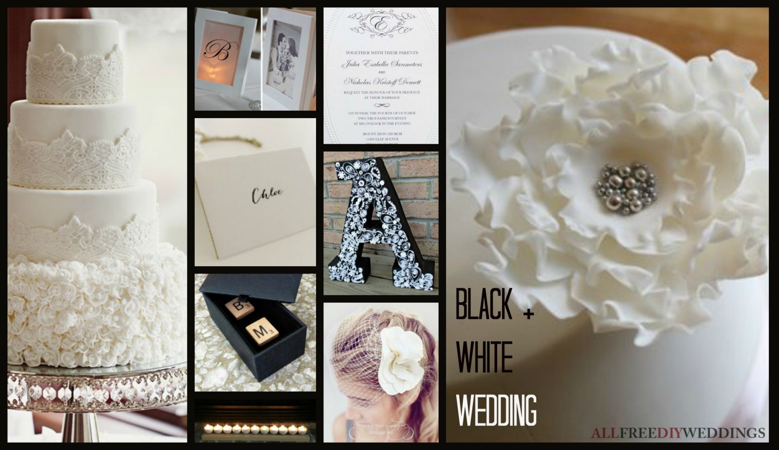 Wedding Color Schemes: Black and White