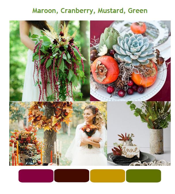 Fall Wedding Colors: Palette Ideas